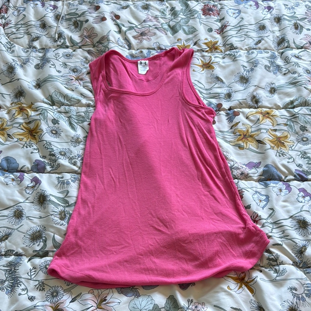 Under Armour Pink Sleeveless Relaxed Tank Top